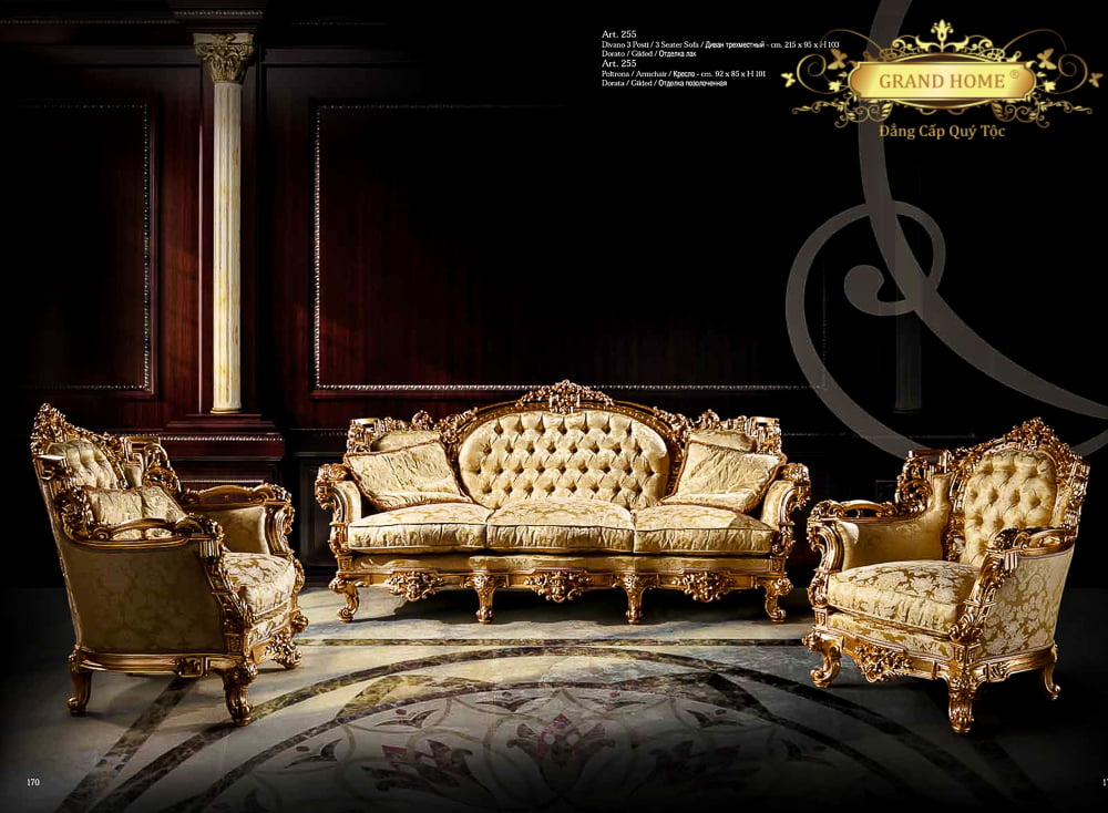 Sofa cổ điển GRAND HOME SF/BAZ_SR1 - Ảnh 2