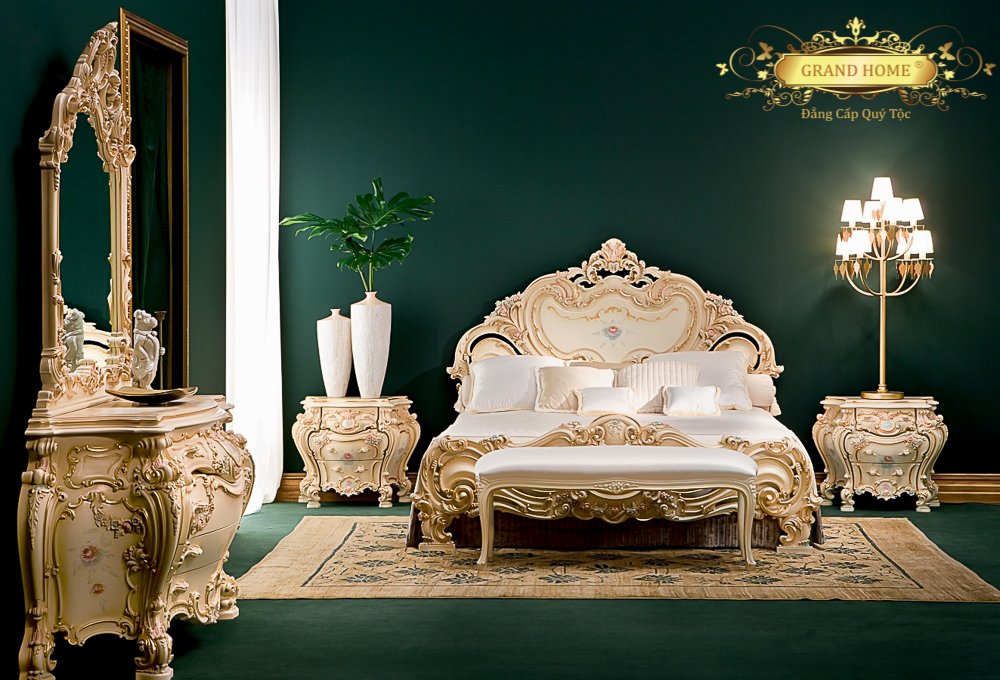 Giường cổ điển GRAND HOME G/SIL8_Oli1