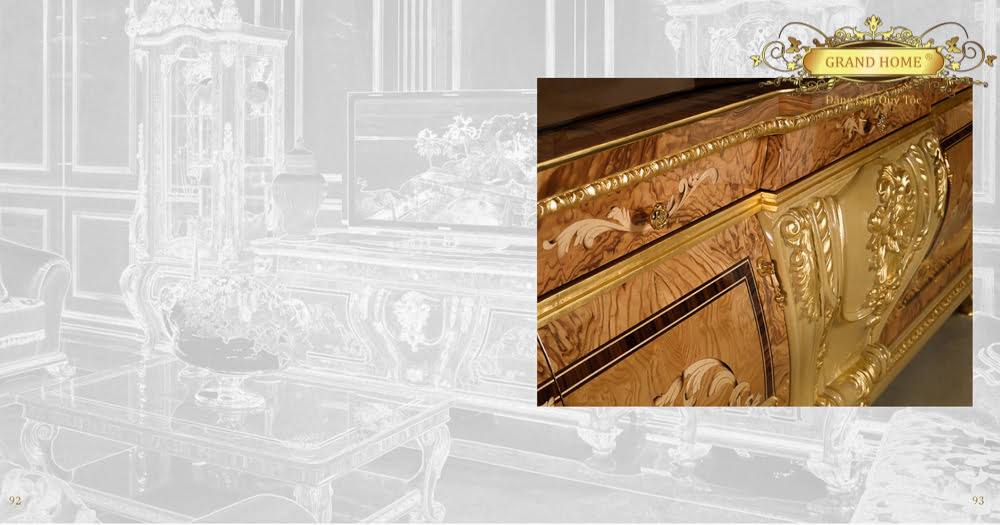 Tủ Tivi cổ điển GRAND HOME TTV/SOC1_GP1 - Ảnh 3