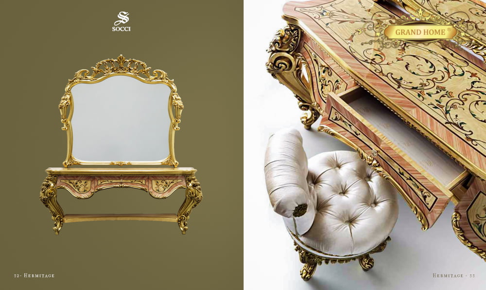 Bàn Trang Điểm cổ điển GRAND HOME BTĐ/SOC2_Her1 - Ảnh 3