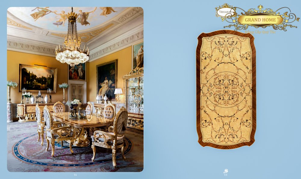 Bàn Ăn cổ điển GRAND HOME BA/SOC4_Ver1 - Ảnh 7