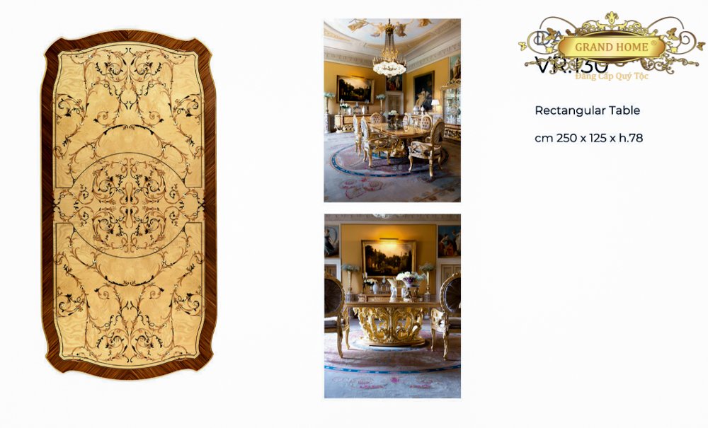 Bàn Ăn cổ điển GRAND HOME BA/SOC4_Ver1 - Ảnh 8