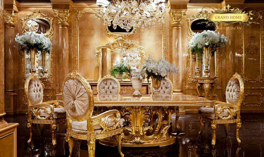 Bàn Ăn cổ điển GRAND HOME BA/SOC4_Ver1 - Ảnh 2