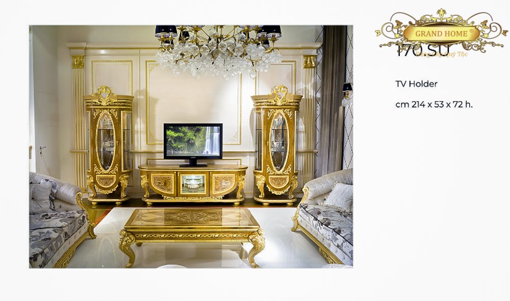 Tủ Tivi cổ điển GRAND HOME TTV/SOC3_Sub1 - Ảnh 2